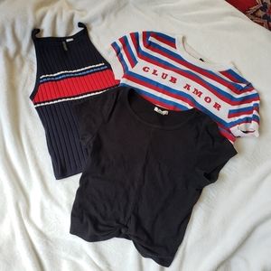Juniors top bundle Forever 21, H&M sz S,  XS